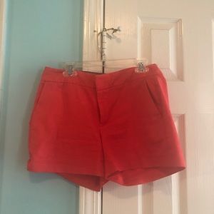 Red chino shorts